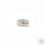 Custom jewelry off white moissanite 4 ct elongated cushion loose stone