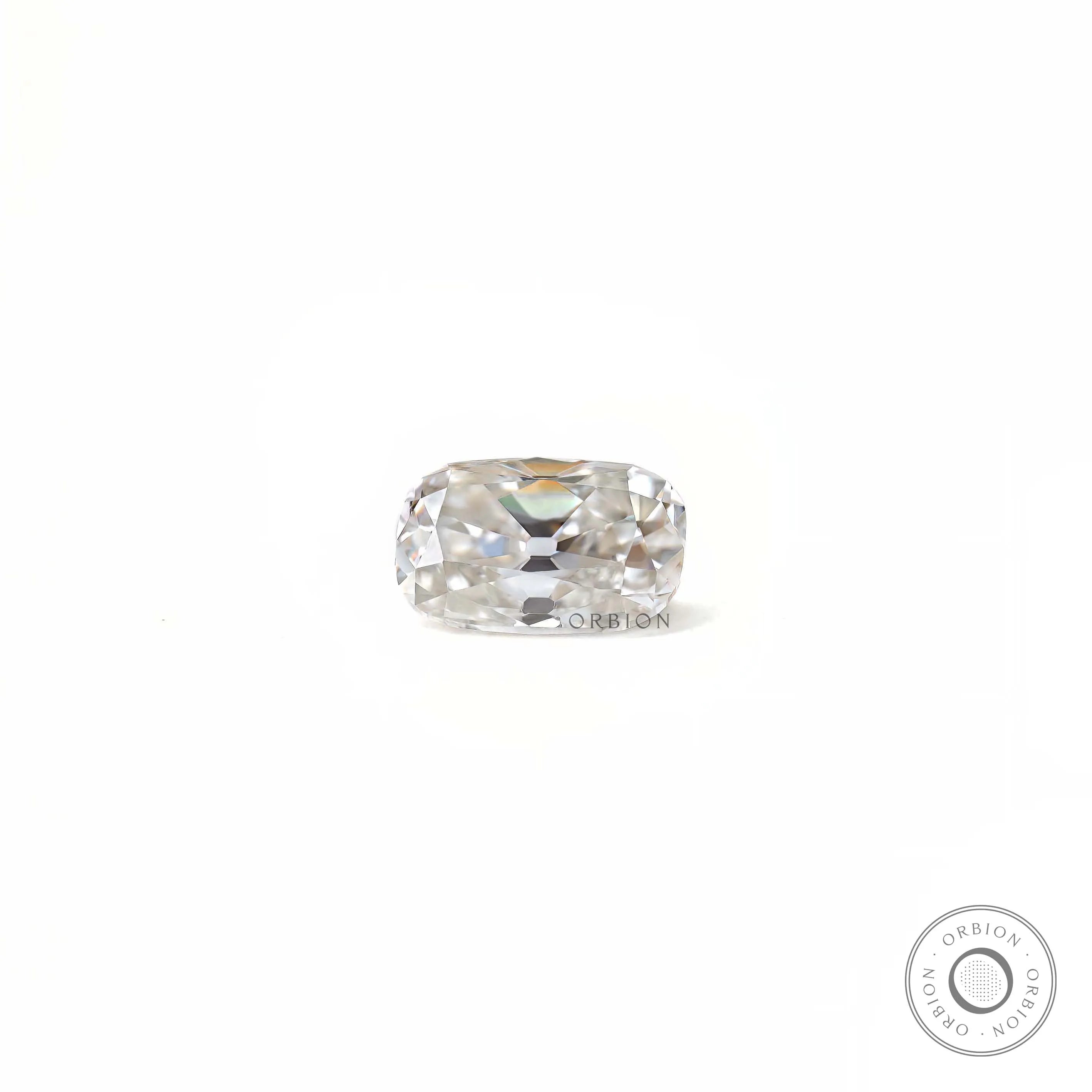 Custom jewelry off white moissanite 4 ct elongated cushion loose stone