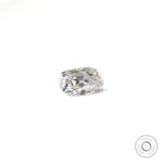 Elongated cushion old mine cut off white moissanite loose