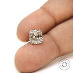 1.70 ct Elongated cushion moissanite off white old mine cut loose gemstone