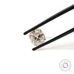 1.70 ct Loose off white moissanite with elongated cushion old mine cut