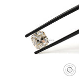 1.70 ct Loose off white moissanite with elongated cushion old mine cut