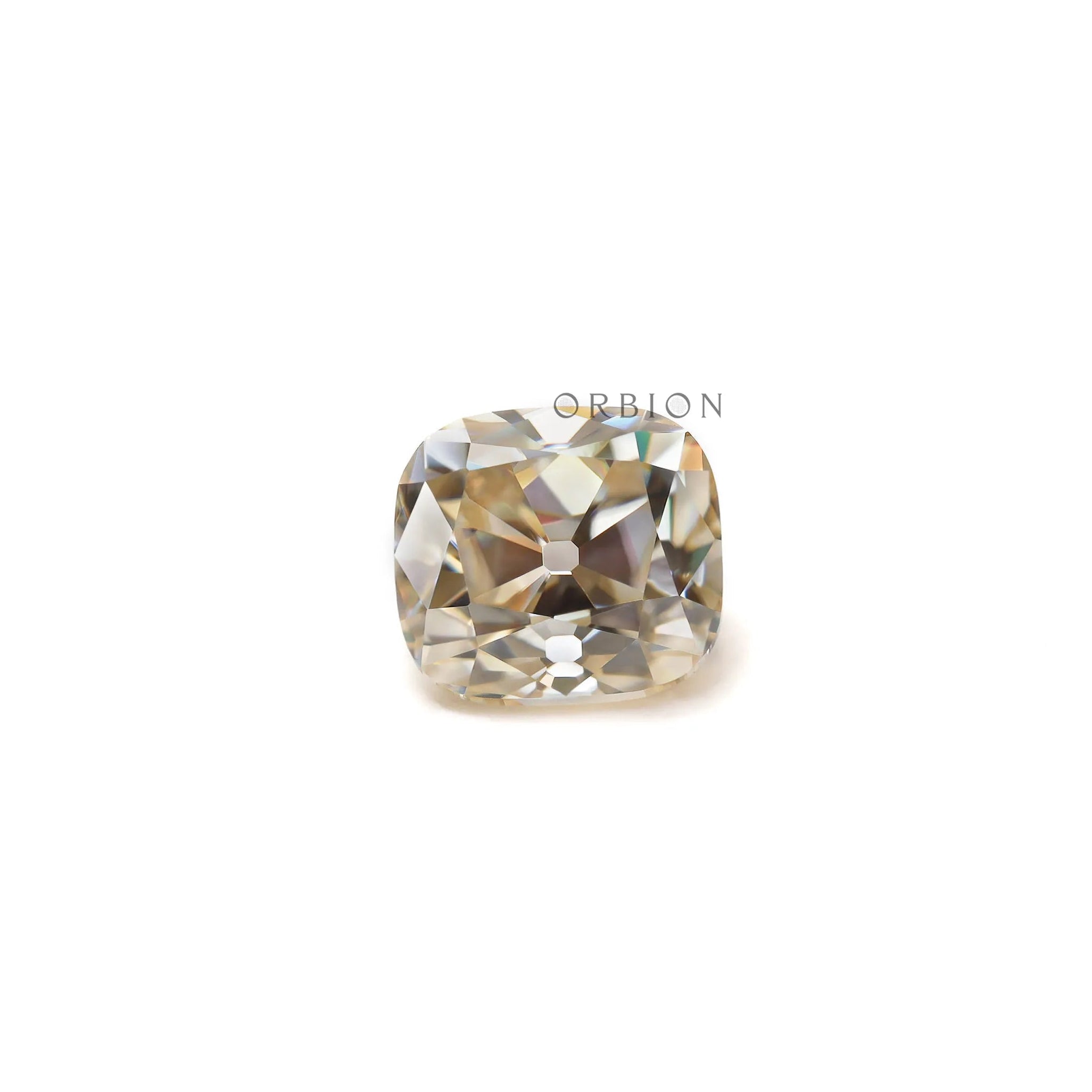 Elegant off white moissanite elongated cushion 1.70 ct antique style stone