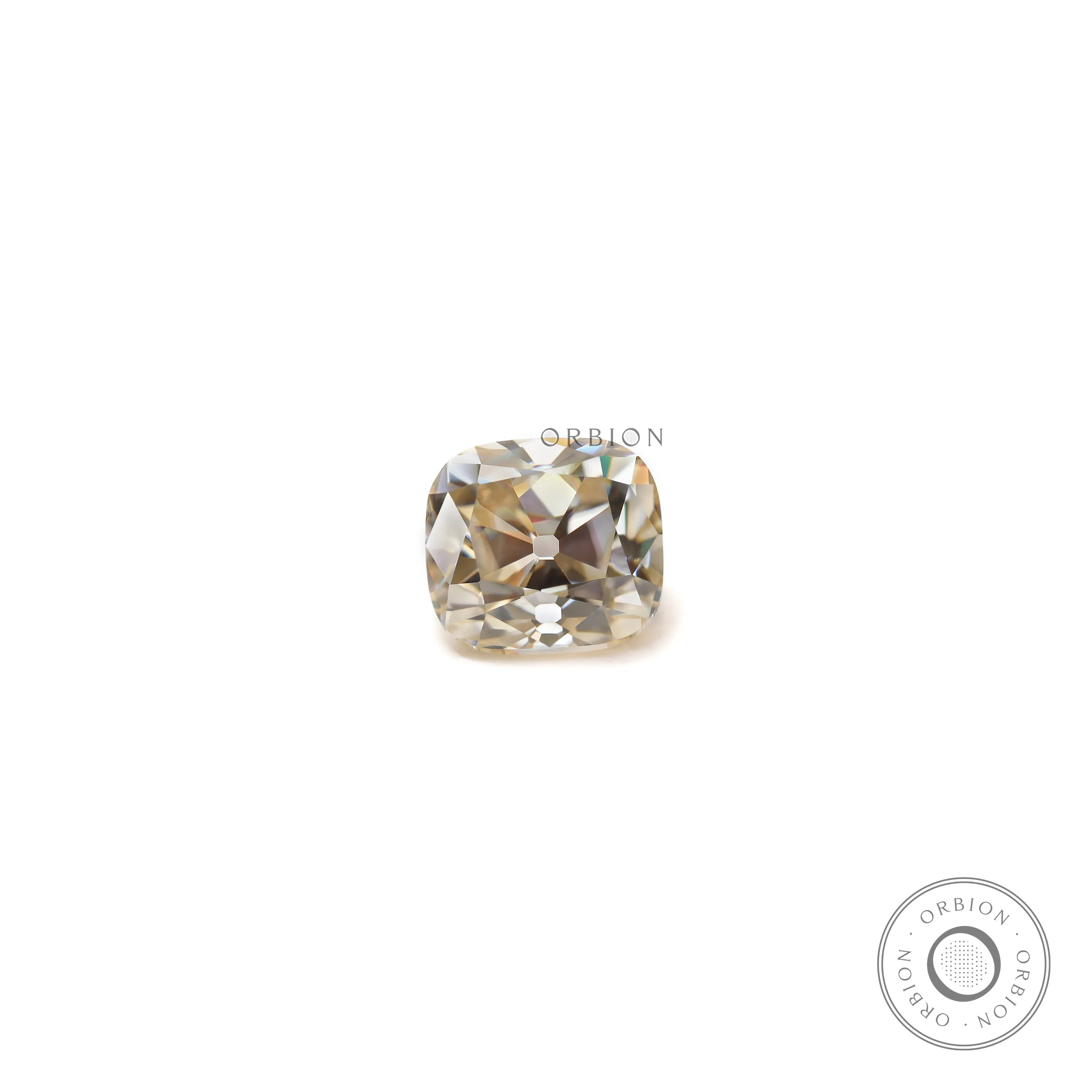 Elegant off white moissanite elongated cushion 1.70 ct antique style stone