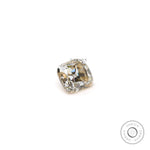 1.70 ct Elongated cushion moissanite with subtle off white brilliance