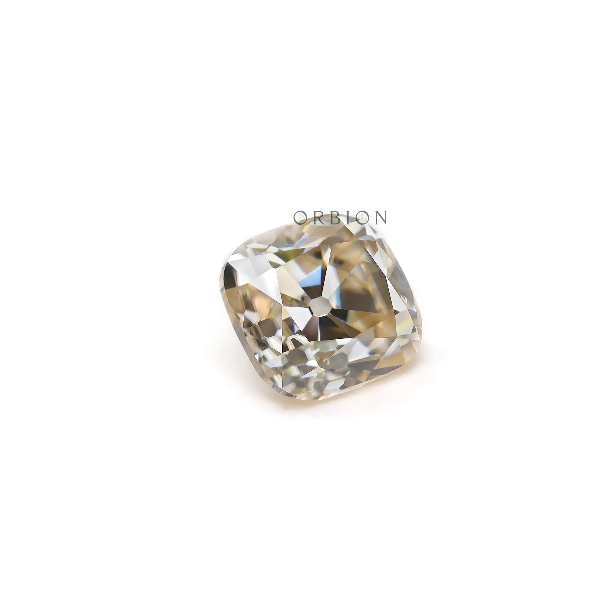 1.70 ct Elongated cushion moissanite with subtle off white brilliance
