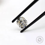 Off white elongated cushion moissanite 1.20 ct antique old mine cut stone
