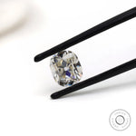 1.20 ct Elongated cushion moissanite off white old mine cut loose gemstone