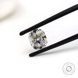 1.20 ct Elongated cushion moissanite off white old mine cut loose gemstone