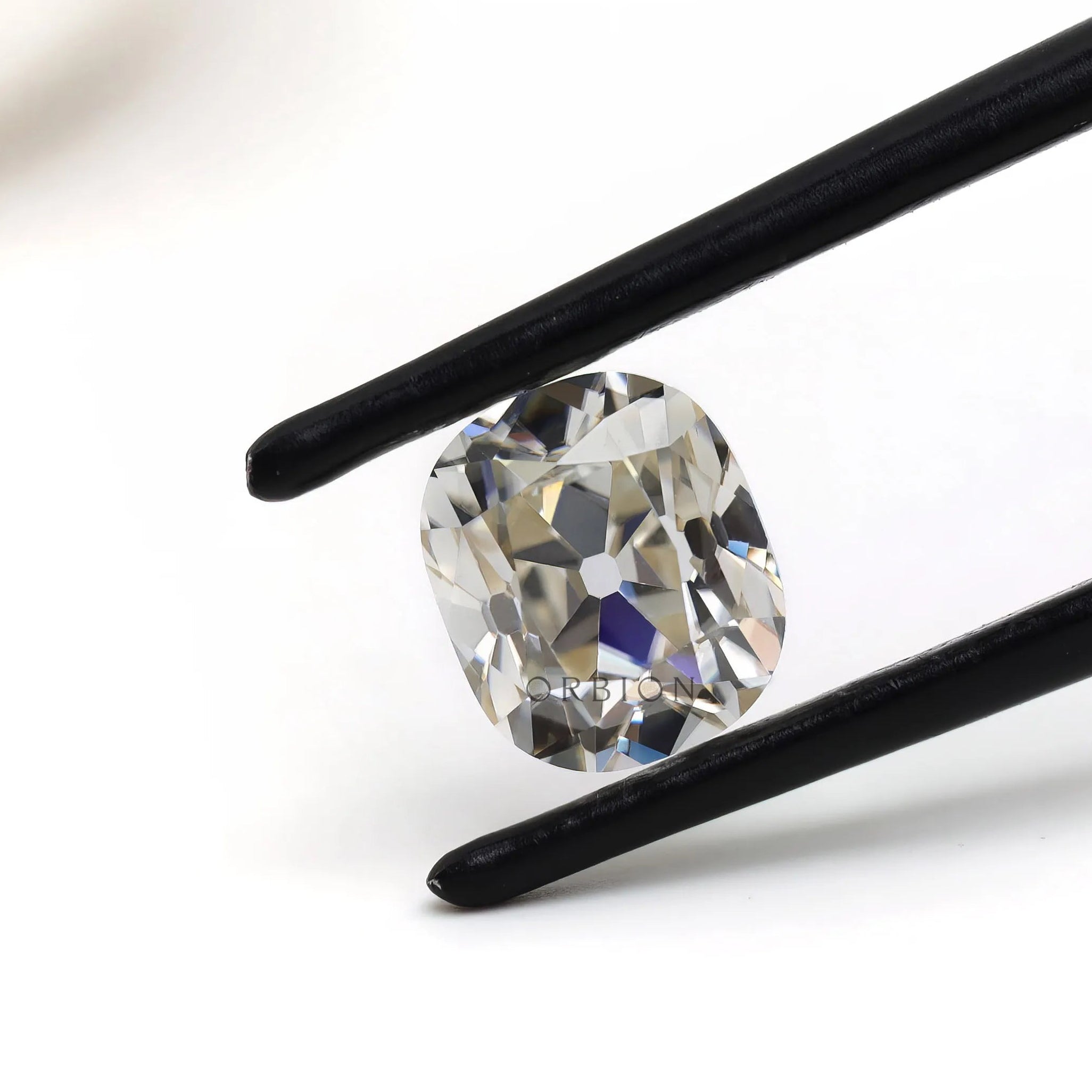 1.20 ct Elongated cushion moissanite off white old mine cut loose gemstone