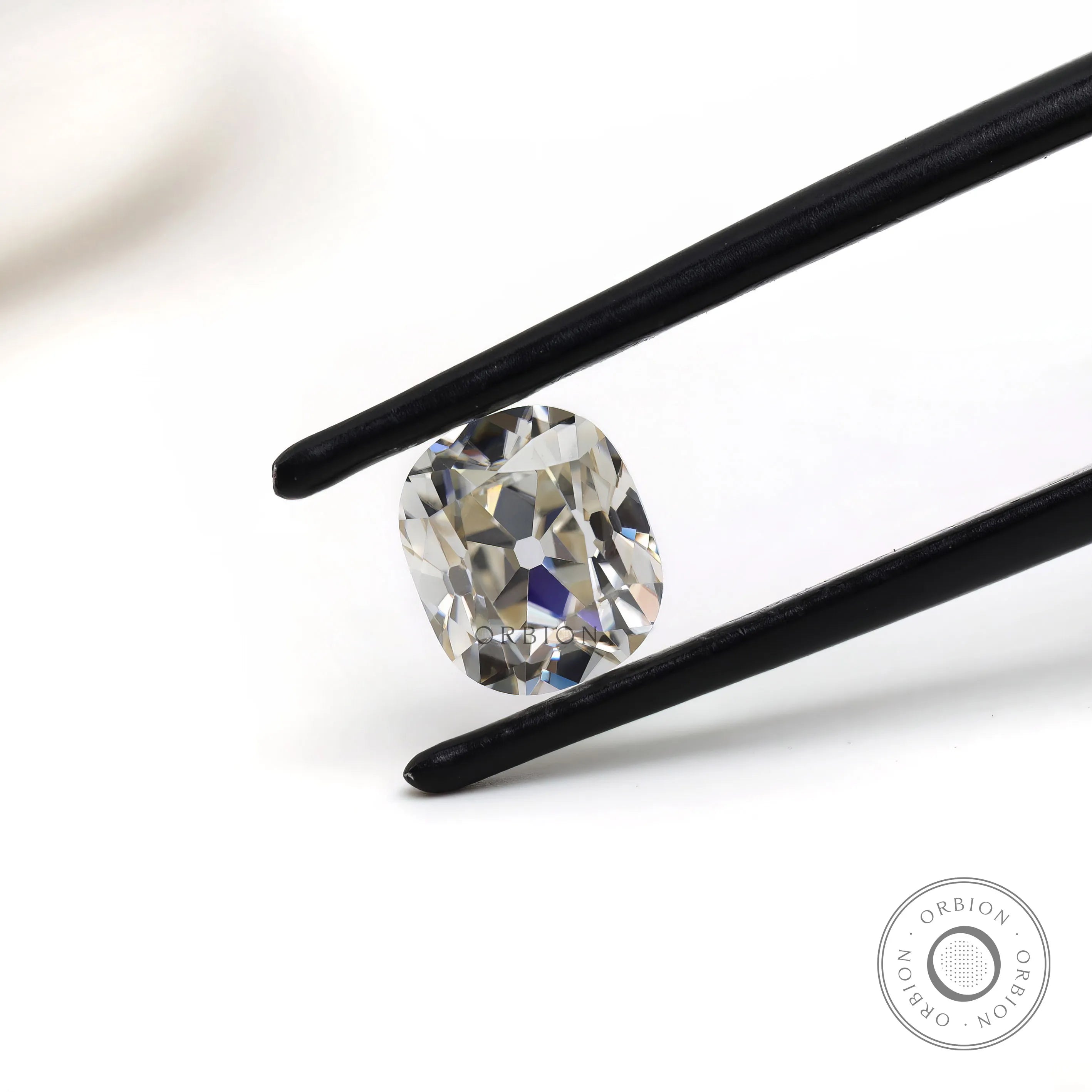 1.20 ct Elongated cushion moissanite off white old mine cut loose gemstone