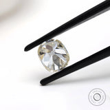 Vintage style elongated cushion moissanite 1.20 ct in off white color