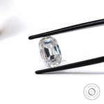 elongated cushion moissanite loose stone top view brilliance