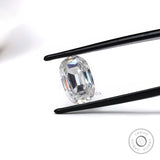 elongated cushion moissanite loose stone top view brilliance
