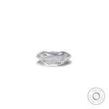 elongated cushion moissanite side view showing depth and structure