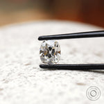1.20 ct Loose colorless moissanite with elongated cushion vintage cut