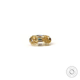 Yellowish champagne moissanite elongated cushion antique cut gemstone