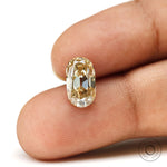 Elongated cushion old mine cut yellowish champagne moissanite 1.60 ct gemstone