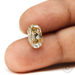 1.60 ct elongated cushion yellowish champagne moissanite old mine cut loose stone