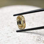 Yellowish champagne elongated cushion moissanite 1.60 ct gemstone