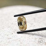 Yellowish champagne elongated cushion moissanite 1.60 ct gemstone