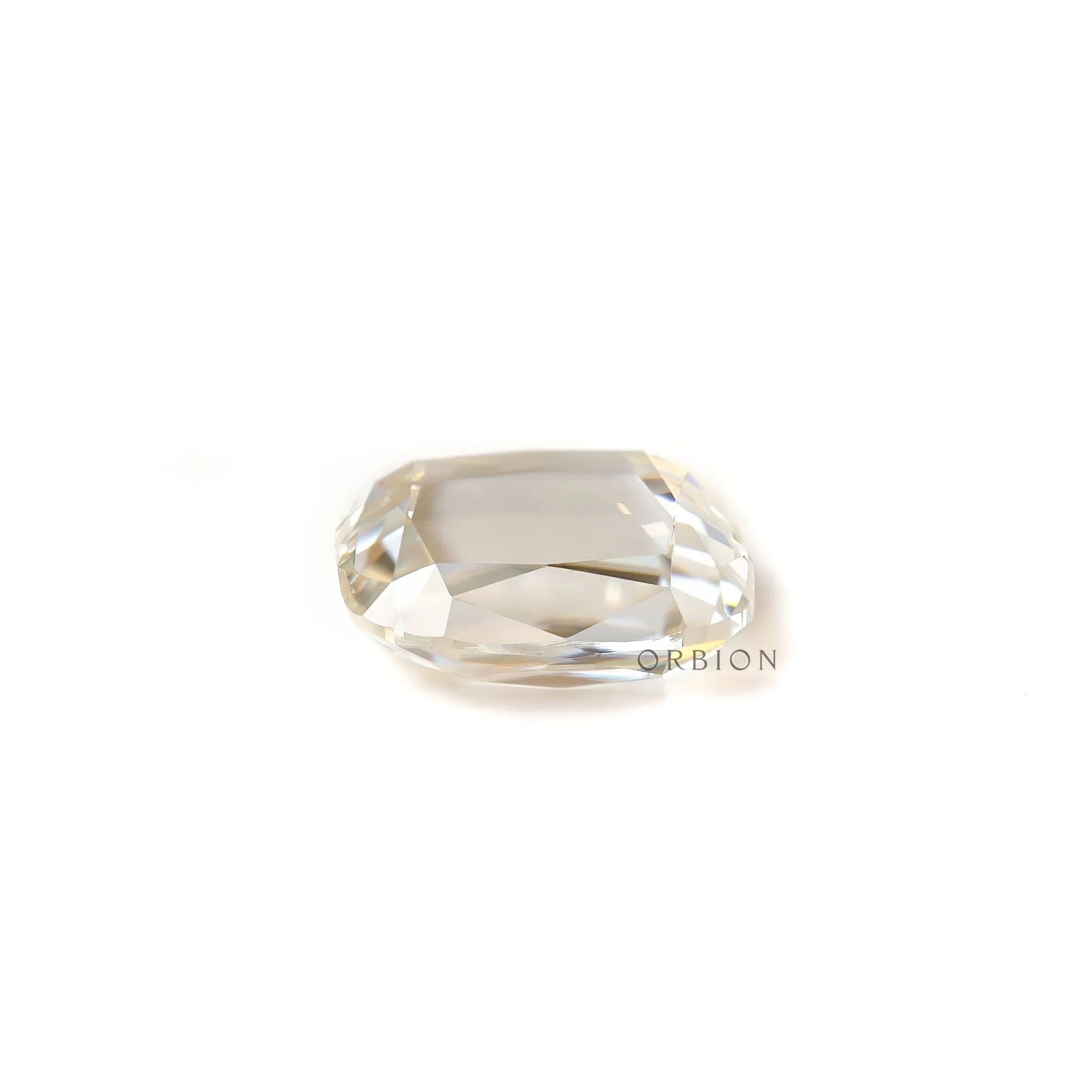 Antique cut loose colorless moissanite