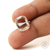 4.4 ct colorless portrait cut elongated cushion moissanite loose gemstone