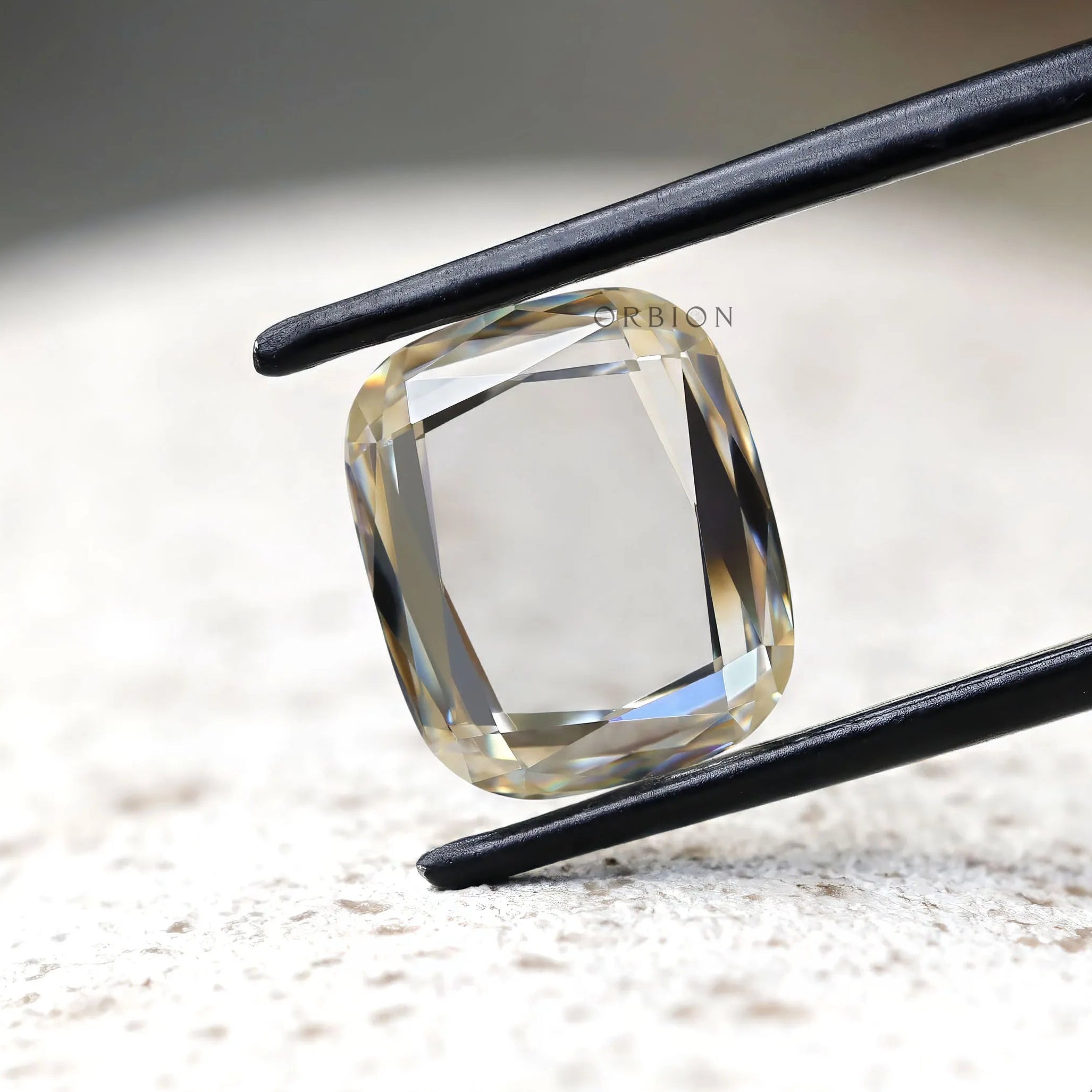 Old cut loose cushion moissanite stone