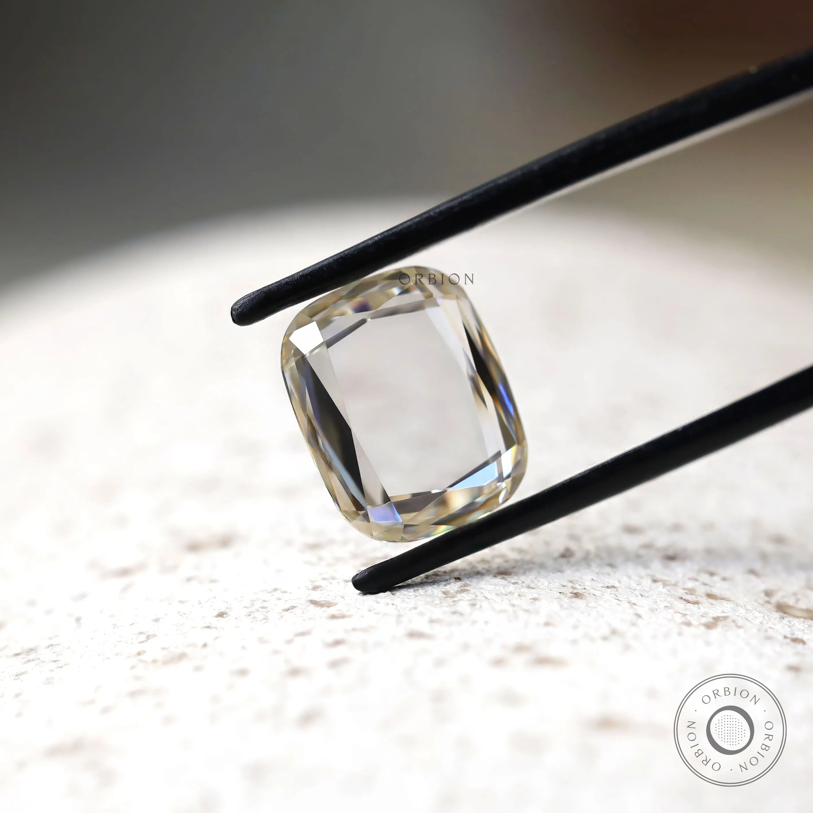 Cushion cut loose white moissanite gemstone