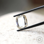 Solitaire cushion cut colorless moissanite