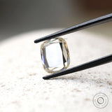 Solitaire cushion cut colorless moissanite