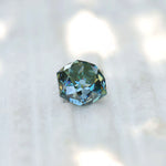Unique hexagon shape moissanite 1.60 ct blue green loose gemstone