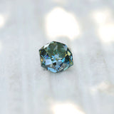 Unique hexagon shape moissanite 1.60 ct blue green loose gemstone