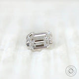 Classic emerald shape moissanite 2.50 ct with old mine cut brilliance