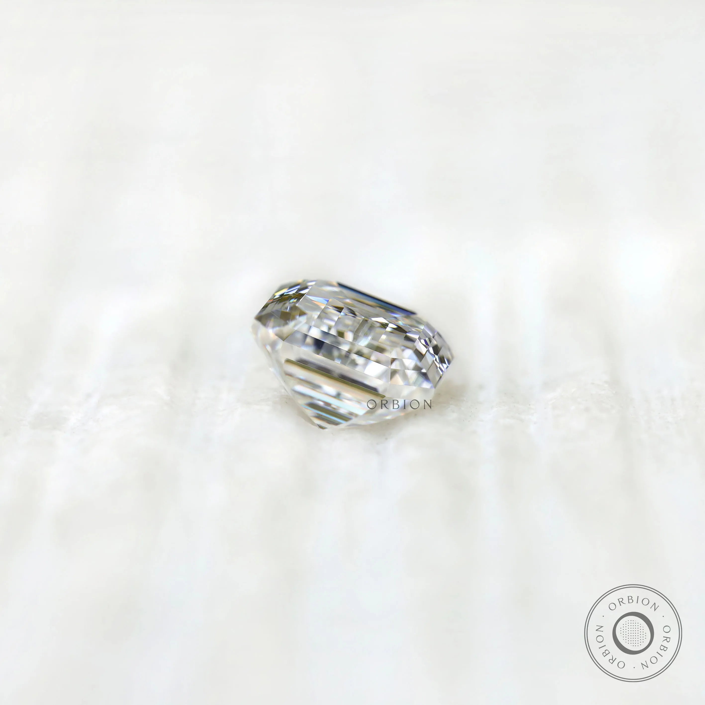 2.50 ct Colorless moissanite emerald form antique cut loose stone