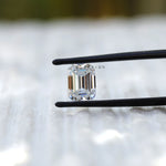 Loose 1.80 CT emerald cut moissanite stone colorless, perfect for custom jewelry
