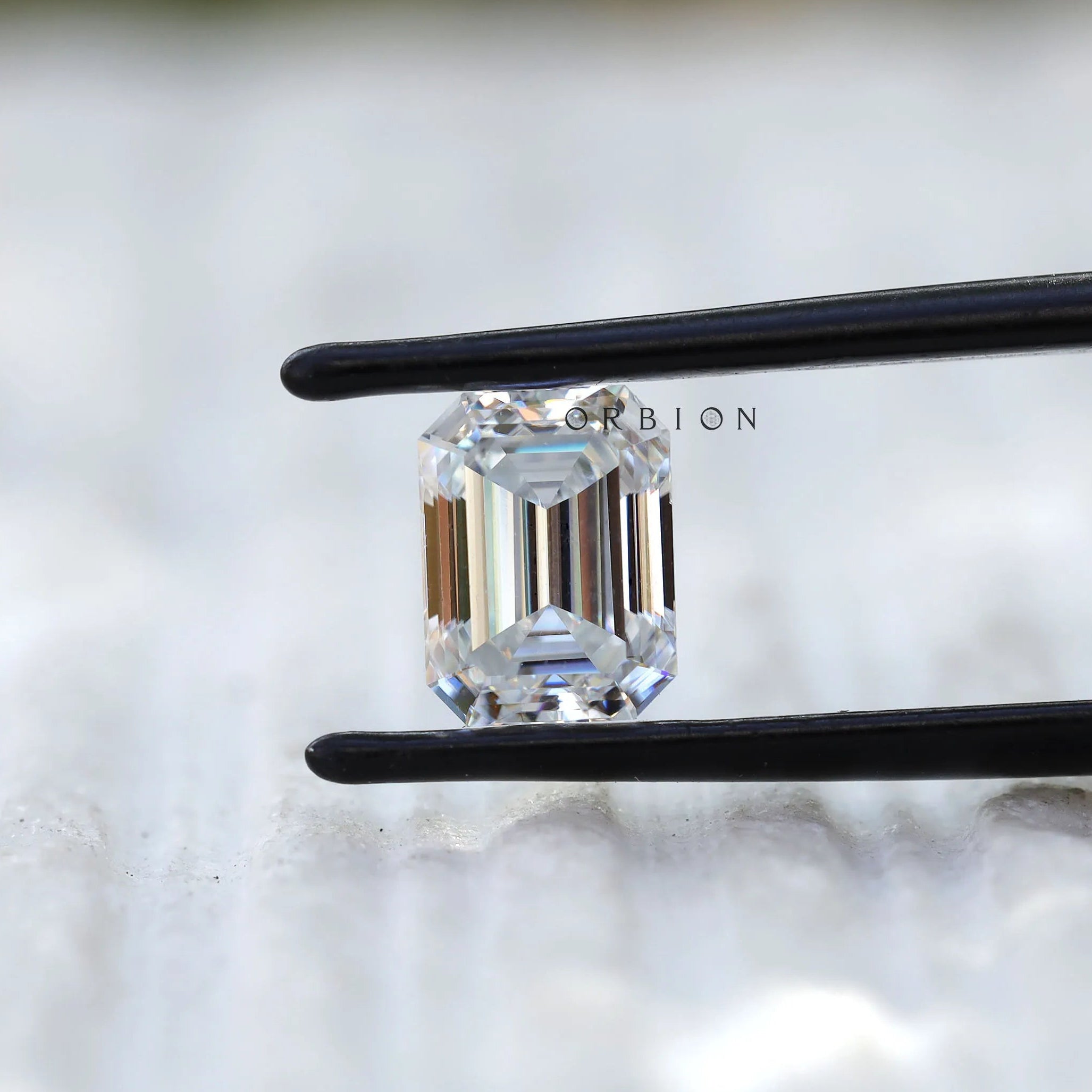 Loose 1.80 CT emerald cut moissanite stone colorless, perfect for custom jewelry