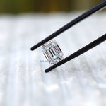 1.80 CT Emerald cut colorless moissanite loose stone for custom ring