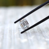 1.80 CT Emerald cut colorless moissanite loose stone for custom ring