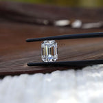 Colorless emerald cut moissanite loose gemstone for engagement ring