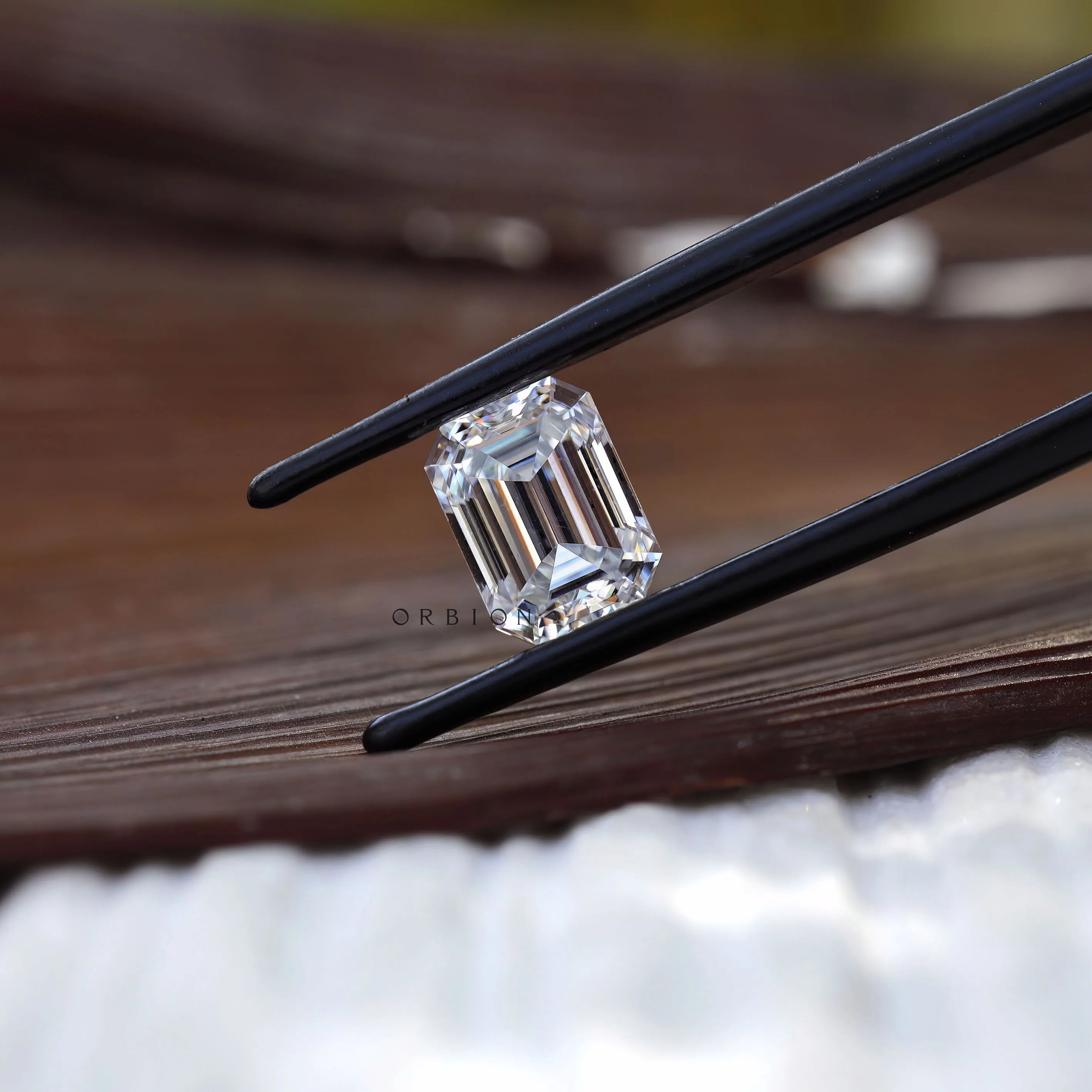1.80 CT Emerald cut colorless moissanite loose stone