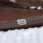 Emerald cut 1.80 CT colorless moissanite gemstone, loose stone for custom ring