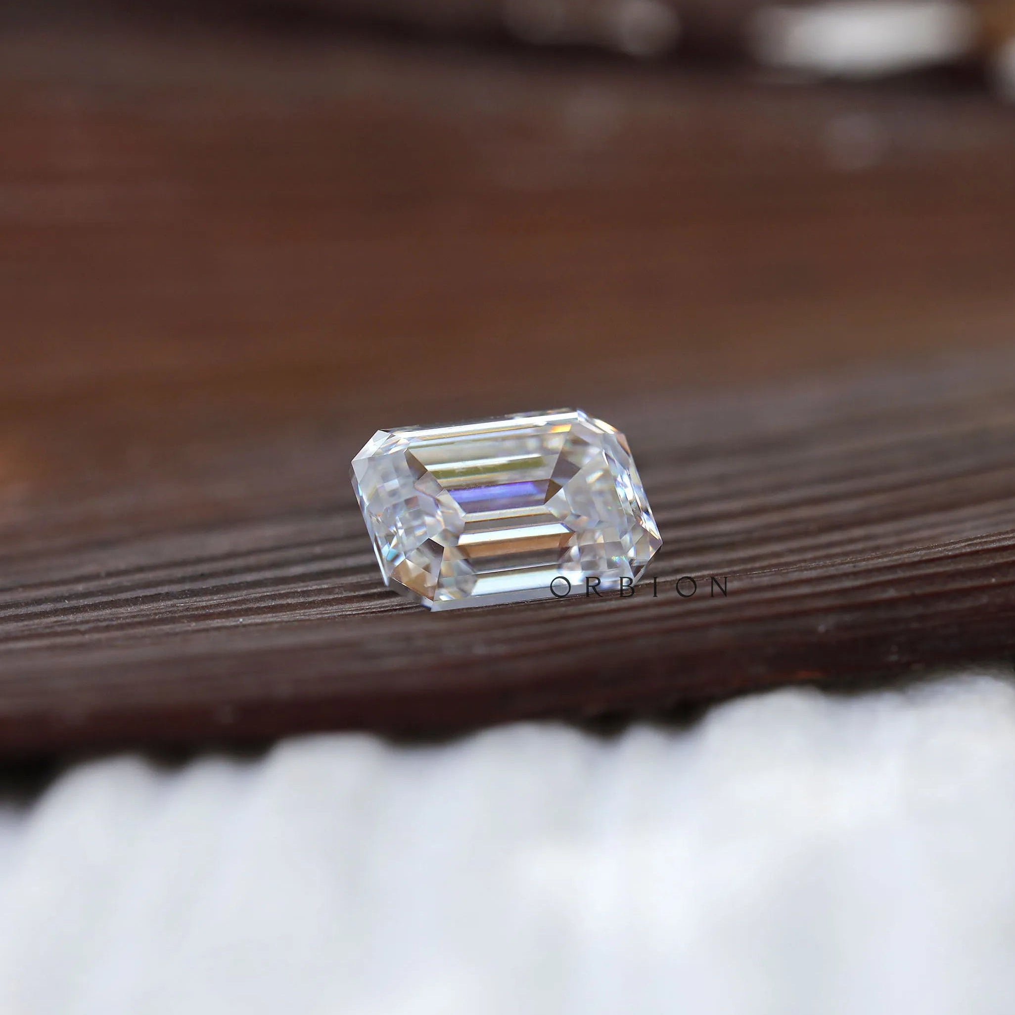 Emerald cut 1.80 CT colorless moissanite gemstone, loose stone for custom ring