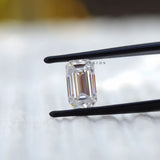 2 CT Colorless emerald cut moissanite loose stone for custom jewelry