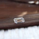 2 CT Moissanite gemstone, elongated emerald cut, colorless stone