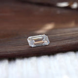 2 CT Moissanite gemstone, elongated emerald cut, colorless stone