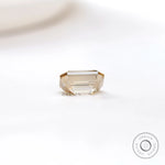 Premium loose moissanite in emerald cut with deep golden brown tone