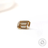 2.80 ct dark champagne gemstone moissanite with refined step faceting