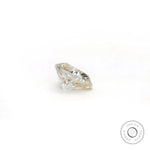 Heart moissanite side profile showing depth and proportions
