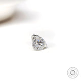 1 ct Brilliant cut moissanite in classic heart shape gemstone